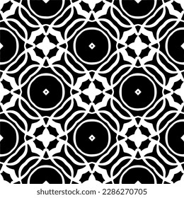 Schwarz-Weiß abstrakte Muster.Nahtlose monochrome Wiederholung Muster für Webseiten, Texturen, Karten, Poster, Gewebe, Textilien.