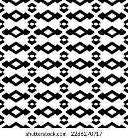 Black and white abstract patterns.Seamless monochrome repeating pattern for web page, textures, card, poster, fabric, textile.