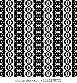Black and white abstract patterns.Seamless monochrome repeating pattern for web page, textures, card, poster, fabric, textile.