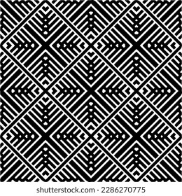 Black and white abstract patterns.Seamless monochrome repeating pattern for web page, textures, card, poster, fabric, textile.
