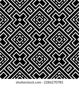 Black and white abstract patterns.Seamless monochrome repeating pattern for web page, textures, card, poster, fabric, textile.