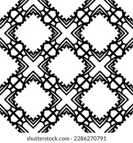 Black and white abstract patterns.Seamless monochrome repeating pattern for web page, textures, card, poster, fabric, textile.