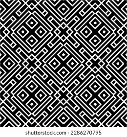 Schwarz-Weiß abstrakte Muster.Nahtlose monochrome Wiederholung Muster für Webseiten, Texturen, Karten, Poster, Gewebe, Textilien.