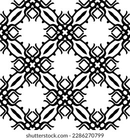 Black and white abstract patterns.Seamless monochrome repeating pattern for web page, textures, card, poster, fabric, textile.