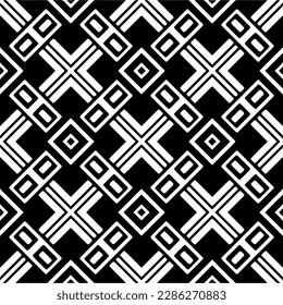 Black and white abstract patterns.Seamless monochrome repeating pattern for web page, textures, card, poster, fabric, textile.
