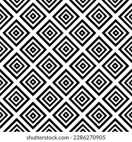 Black and white abstract patterns.Seamless monochrome repeating pattern for web page, textures, card, poster, fabric, textile.