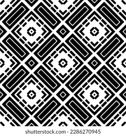 Black and white abstract patterns.Seamless monochrome repeating pattern for web page, textures, card, poster, fabric, textile.