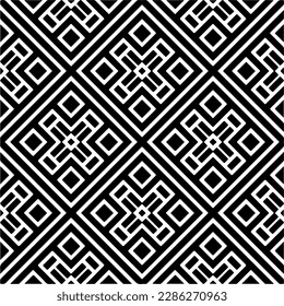 Patrones abstractos en blanco y negro.Patrón de repetición monocromo sin foco para páginas web, texturas, tarjetas, afiches, tejidos, textiles.