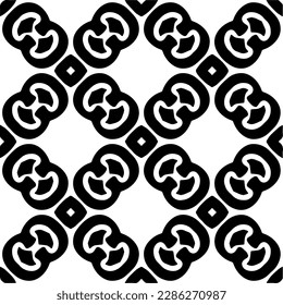 Black and white abstract patterns.Seamless monochrome repeating pattern for web page, textures, card, poster, fabric, textile.