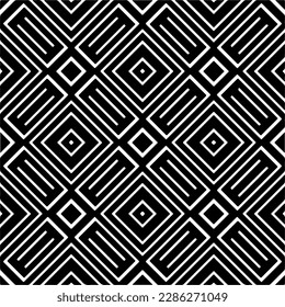 Schwarz-Weiß abstrakte Muster.Nahtlose monochrome Wiederholung Muster für Webseiten, Texturen, Karten, Poster, Gewebe, Textilien.