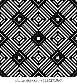 Patrones abstractos en blanco y negro.Patrón de repetición monocromo sin foco para páginas web, texturas, tarjetas, afiches, tejidos, textiles.