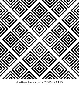 Black and white abstract patterns.Seamless monochrome repeating pattern for web page, textures, card, poster, fabric, textile.