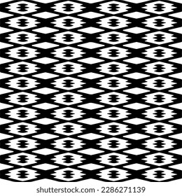 Black and white abstract patterns.Seamless monochrome repeating pattern for web page, textures, card, poster, fabric, textile.
