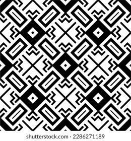 Black and white abstract patterns.Seamless monochrome repeating pattern for web page, textures, card, poster, fabric, textile.
