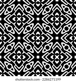 Black and white abstract patterns.Seamless monochrome repeating pattern for web page, textures, card, poster, fabric, textile.