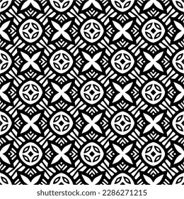 Black and white abstract patterns.Seamless monochrome repeating pattern for web page, textures, card, poster, fabric, textile.