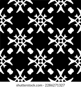 Black and white abstract patterns.Seamless monochrome repeating pattern for web page, textures, card, poster, fabric, textile.