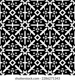 Black and white abstract patterns.Seamless monochrome repeating pattern for web page, textures, card, poster, fabric, textile.