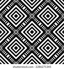 Black and white abstract patterns.Seamless monochrome repeating pattern for web page, textures, card, poster, fabric, textile.