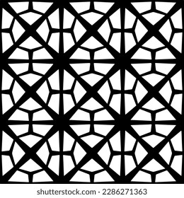 Black and white abstract patterns.Seamless monochrome repeating pattern for web page, textures, card, poster, fabric, textile.