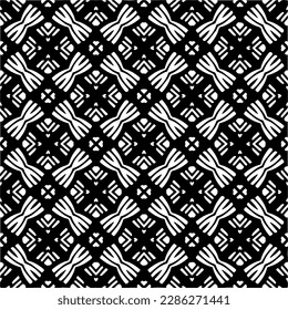 Schwarz-Weiß abstrakte Muster.Nahtlose monochrome Wiederholung Muster für Webseiten, Texturen, Karten, Poster, Gewebe, Textilien.