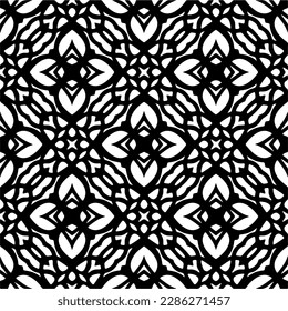 Schwarz-Weiß abstrakte Muster.Nahtlose monochrome Wiederholung Muster für Webseiten, Texturen, Karten, Poster, Gewebe, Textilien.