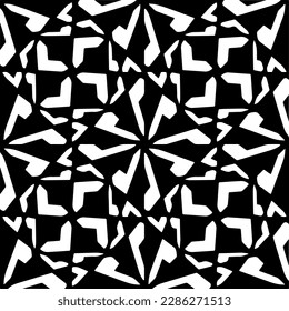 Black and white abstract patterns.Seamless monochrome repeating pattern for web page, textures, card, poster, fabric, textile.