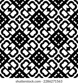 Black and white abstract patterns.Seamless monochrome repeating pattern for web page, textures, card, poster, fabric, textile.