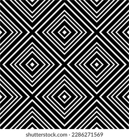 Patrones abstractos en blanco y negro.Patrón de repetición monocromo sin foco para páginas web, texturas, tarjetas, afiches, tejidos, textiles.