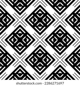 Patrones abstractos en blanco y negro.Patrón de repetición monocromo sin foco para páginas web, texturas, tarjetas, afiches, tejidos, textiles.