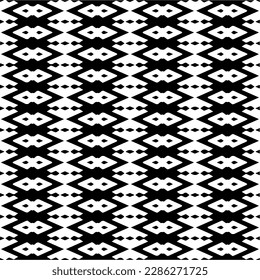 Black and white abstract patterns.Seamless monochrome repeating pattern for web page, textures, card, poster, fabric, textile.