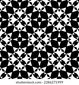 Black and white abstract patterns.Seamless monochrome repeating pattern for web page, textures, card, poster, fabric, textile.