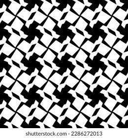 Black and white abstract patterns.Seamless monochrome repeating pattern for web page, textures, card, poster, fabric, textile.