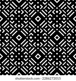 Black and white abstract patterns.Seamless monochrome repeating pattern for web page, textures, card, poster, fabric, textile.