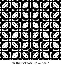 Black and white abstract patterns.Seamless monochrome repeating pattern for web page, textures, card, poster, fabric, textile.