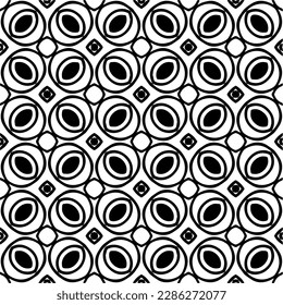 Black and white abstract patterns.Seamless monochrome repeating pattern for web page, textures, card, poster, fabric, textile.