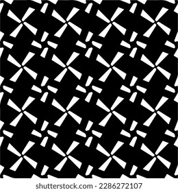 Patrones abstractos en blanco y negro.Patrón de repetición monocromo sin foco para páginas web, texturas, tarjetas, afiches, tejidos, textiles.