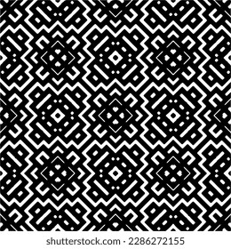 Schwarz-Weiß abstrakte Muster.Nahtlose monochrome Wiederholung Muster für Webseiten, Texturen, Karten, Poster, Gewebe, Textilien.