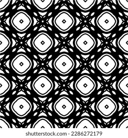 Black and white abstract patterns.Seamless monochrome repeating pattern for web page, textures, card, poster, fabric, textile.