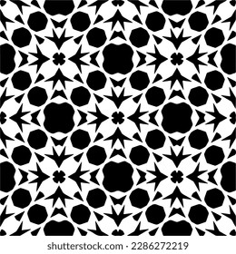 Schwarz-Weiß abstrakte Muster.Nahtlose monochrome Wiederholung Muster für Webseiten, Texturen, Karten, Poster, Gewebe, Textilien.