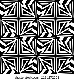 Black and white abstract patterns.Seamless monochrome repeating pattern for web page, textures, card, poster, fabric, textile.