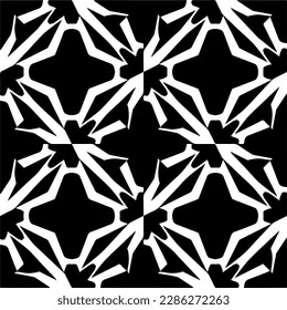 Black and white abstract patterns.Seamless monochrome repeating pattern for web page, textures, card, poster, fabric, textile.