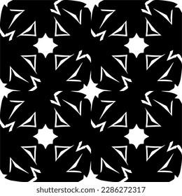 Black and white abstract patterns.Seamless monochrome repeating pattern for web page, textures, card, poster, fabric, textile.