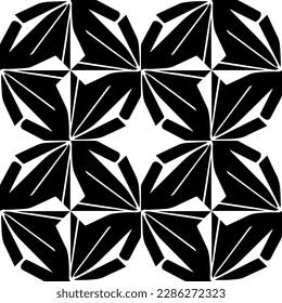 Black and white abstract patterns.Seamless monochrome repeating pattern for web page, textures, card, poster, fabric, textile.