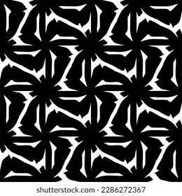 Black and white abstract patterns.Seamless monochrome repeating pattern for web page, textures, card, poster, fabric, textile.