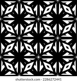 Black and white abstract patterns.Seamless monochrome repeating pattern for web page, textures, card, poster, fabric, textile.