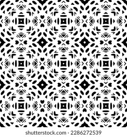 Schwarz-Weiß abstrakte Muster.Nahtlose monochrome Wiederholung Muster für Webseiten, Texturen, Karten, Poster, Gewebe, Textilien.
