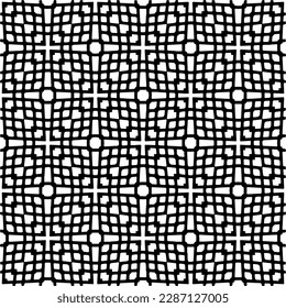 
Black and white abstract patterns.Seamless monochrome repeating pattern for web page, textures, card, poster, fabric, textile.