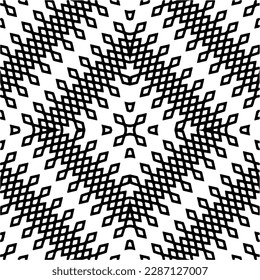 
Black and white abstract patterns.Seamless monochrome repeating pattern for web page, textures, card, poster, fabric, textile.