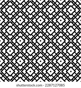 
Black and white abstract patterns.Seamless monochrome repeating pattern for web page, textures, card, poster, fabric, textile.